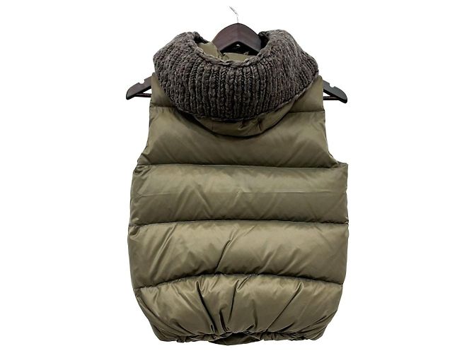 Autre Marque Chaleco de Plumas con Capucha Munich Verde Caqui - vista 4