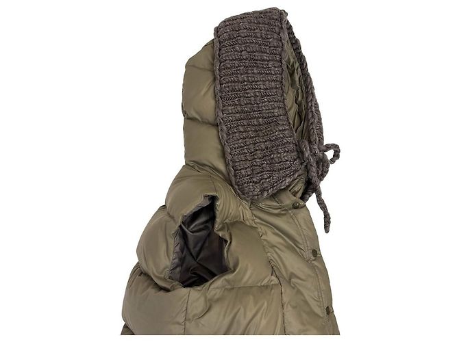 Autre Marque Chaleco de Plumas con Capucha Munich Verde Caqui - vista 5