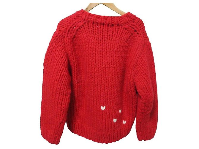 Autre Marque THE TOE NOTTING HILL HEART Strickpullover Rot - Ansicht 2