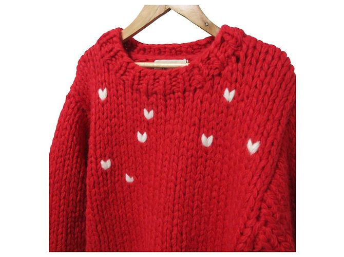 Autre Marque THE TOE NOTTING HILL HEART Strickpullover Rot - Ansicht 4