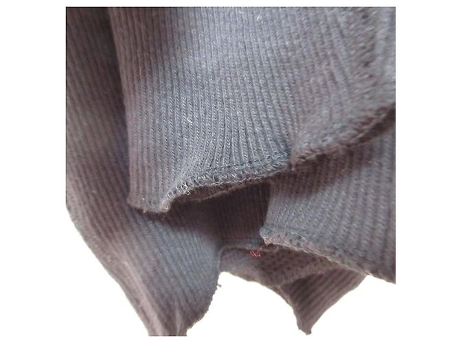 Autre Marque Plage V Neck Rippstrick-Pullover Schwarz - Ansicht 5