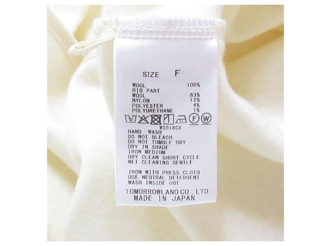 Autre Marque DES PRES Strick-Kombinations-Rollkragenpullover Weiß - Ansicht 10