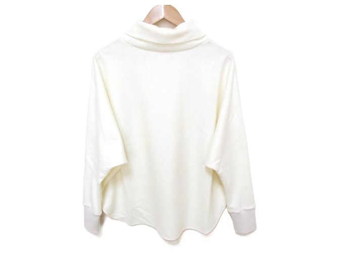 Autre Marque DES PRES Strick-Kombinations-Rollkragenpullover Weiß - Ansicht 2