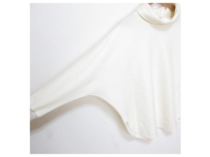 Autre Marque DES PRES Strick-Kombinations-Rollkragenpullover Weiß - Ansicht 5