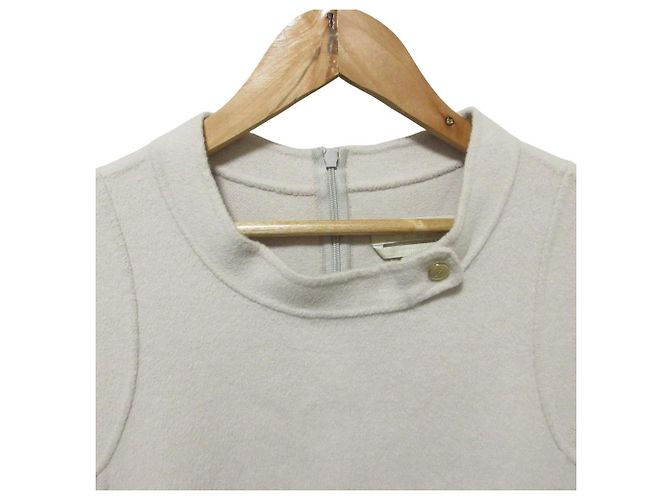 Abito Max Mara in misto lana e angora S Beige - vista 5