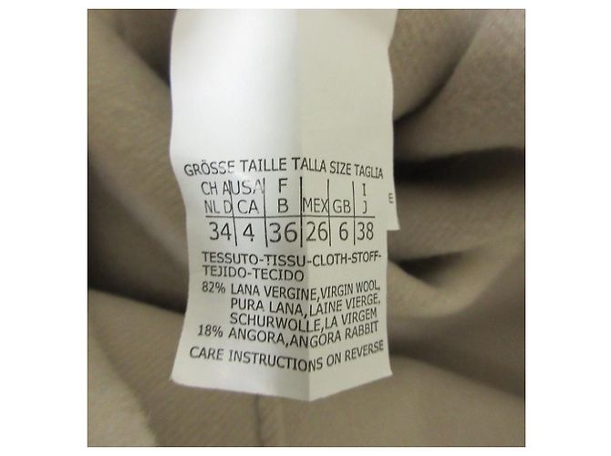 Abito Max Mara in misto lana e angora S Beige - vista 6