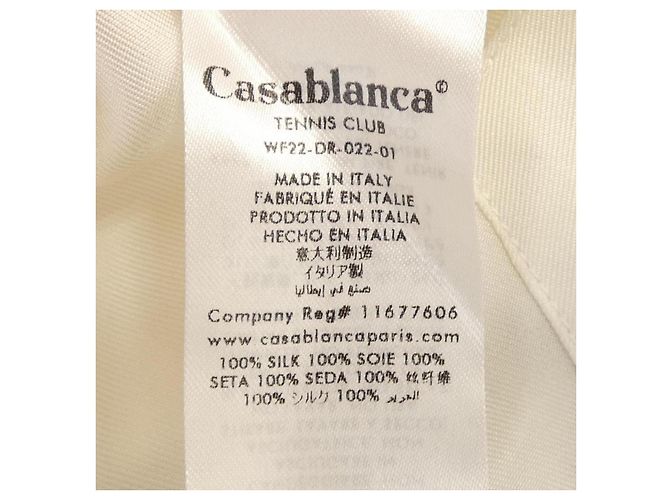 Autre Marque Vestido de seda Casablanca Blanco - vista 3