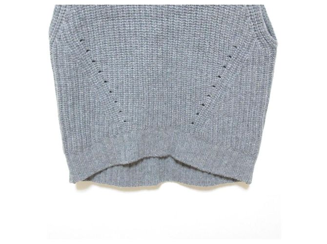 Autre Marque Maglia senza maniche a collo alto in lana merino CINOH Marrone - vista 4
