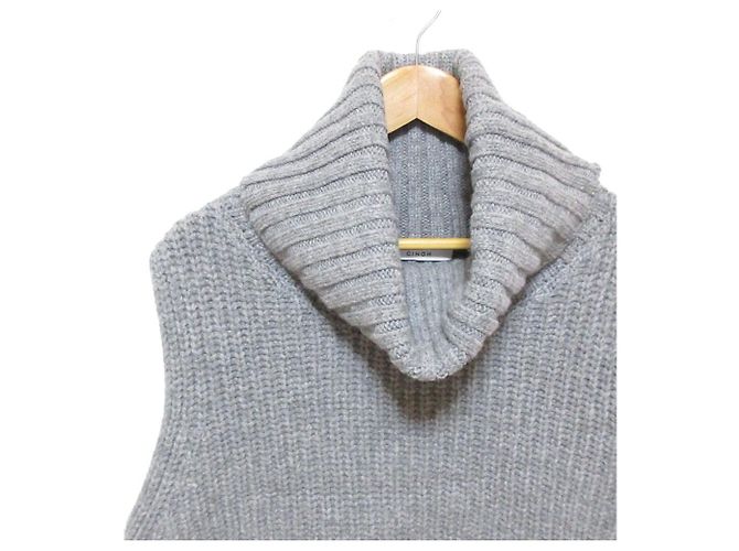 Autre Marque Maglia senza maniche a collo alto in lana merino CINOH Marrone - vista 5