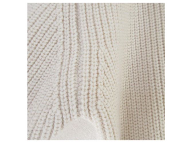 Autre Marque IENA Rollkragen Strickpullover Weiß Roh - Ansicht 4