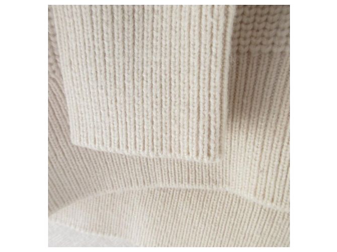 Autre Marque IENA Rollkragen Strickpullover Weiß Roh - Ansicht 5