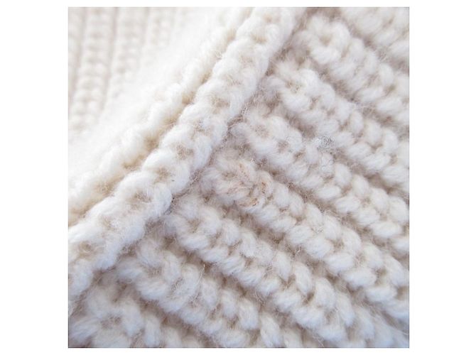 Autre Marque IENA Rollkragen Strickpullover Weiß Roh - Ansicht 9