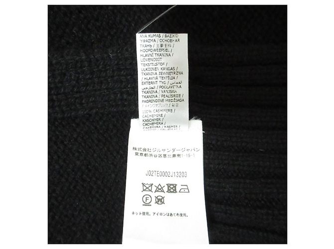 Chaleco largo de punto de cuello alto en cashmere Jil Sander Negro - vista 10