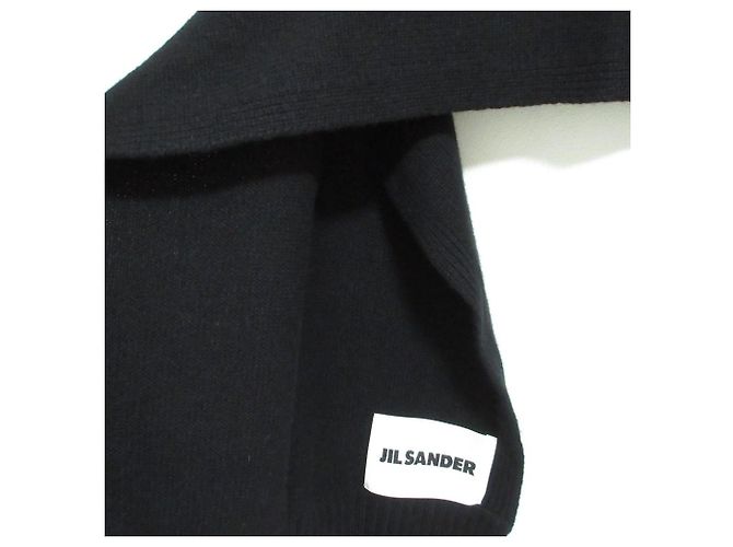 Chaleco largo de punto de cuello alto en cashmere Jil Sander Negro - vista 6