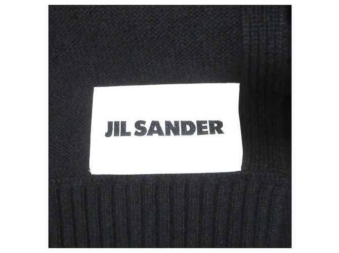Chaleco largo de punto de cuello alto en cashmere Jil Sander Negro - vista 8