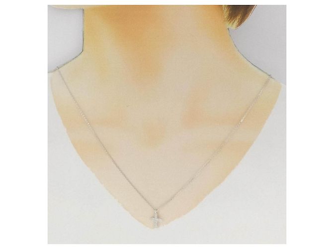 Autre Marque Collana Croce Au750 Argento - vista 6