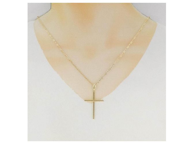Autre Marque Collana Croce Au750 D'oro - vista 6