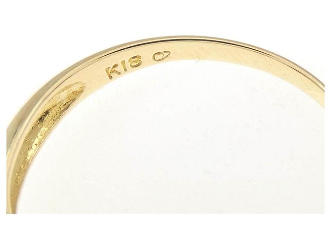 Autre Marque Crescent Vert Au750 Ring mit synthetischem Saphir Golden - Ansicht 4
