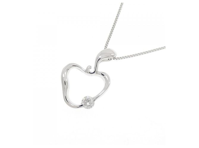 Autre Marque Collana in oro bianco K14 e diamanti Argento - vista 3