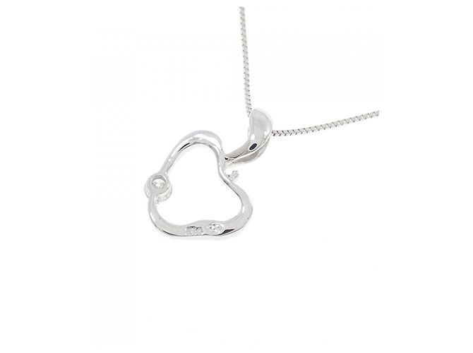 Autre Marque Collana in oro bianco K14 e diamanti Argento - vista 4