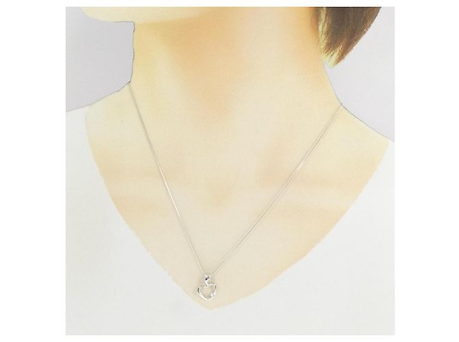 Autre Marque Collana in oro bianco K14 e diamanti Argento - vista 6