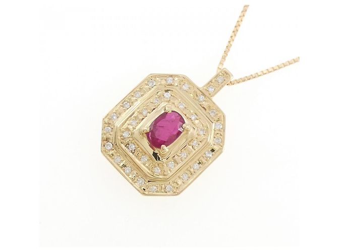 Autre Marque Collana Au750 Rubino e Diamanti D'oro - vista 3