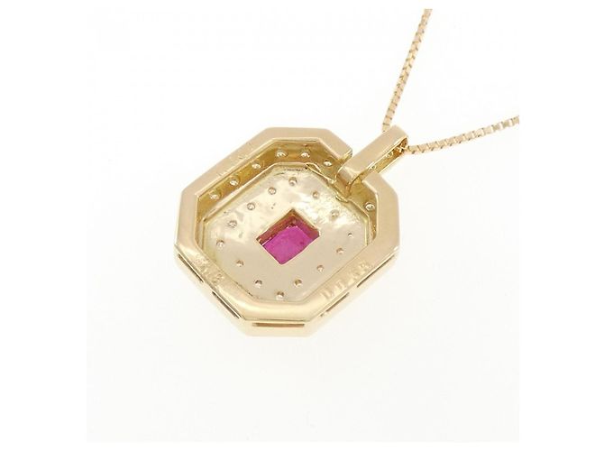Autre Marque Collana Au750 Rubino e Diamanti D'oro - vista 4