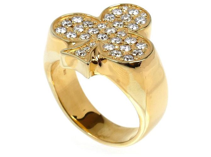Autre Marque K10YG Clover Diamond Ring Golden - Ansicht 2