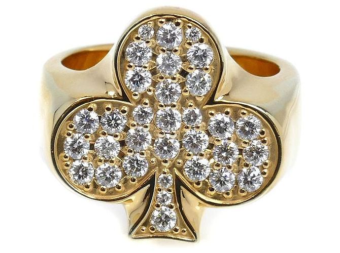 Autre Marque K10YG Clover Diamond Ring Golden - Ansicht 3
