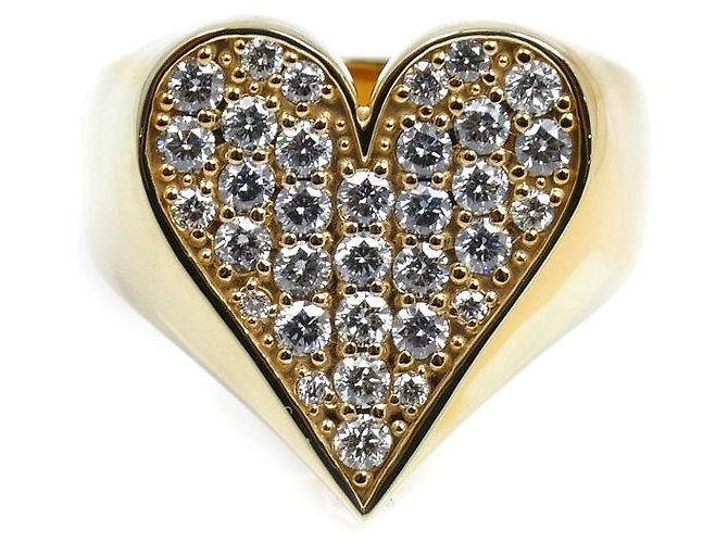 Autre Marque Anello in oro giallo K10 e diamanti D'oro - vista 3