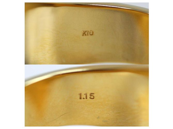 Autre Marque Anello in oro giallo K10 e diamanti D'oro - vista 5