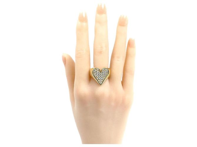 Autre Marque Anello in oro giallo K10 e diamanti D'oro - vista 7