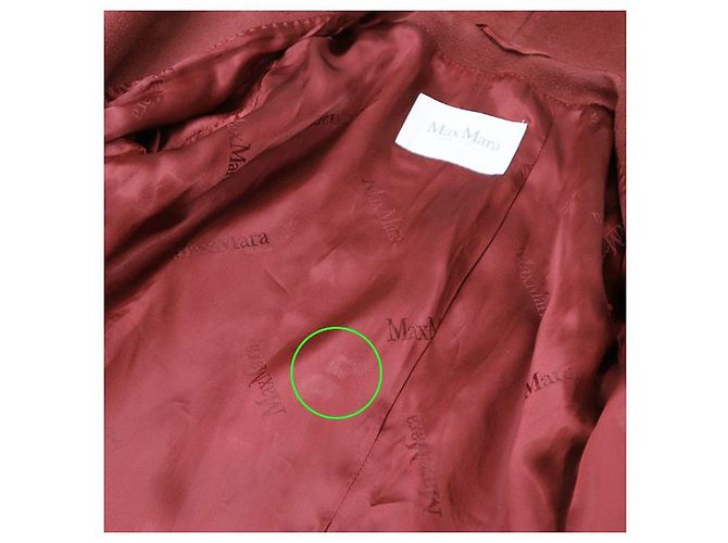 Max Mara Abrigo MaxMara RIALTO Camel Castaño Burdeos - vista 8