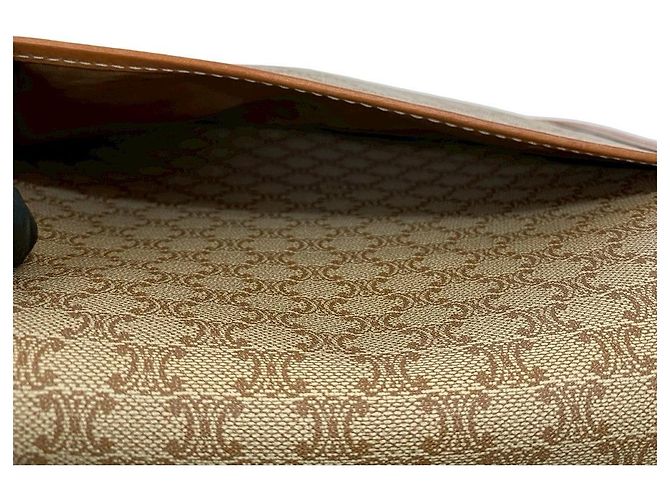 Céline Borsa a tracolla CELINE Macadam Blazon PVC Marrone Beige - vista 10