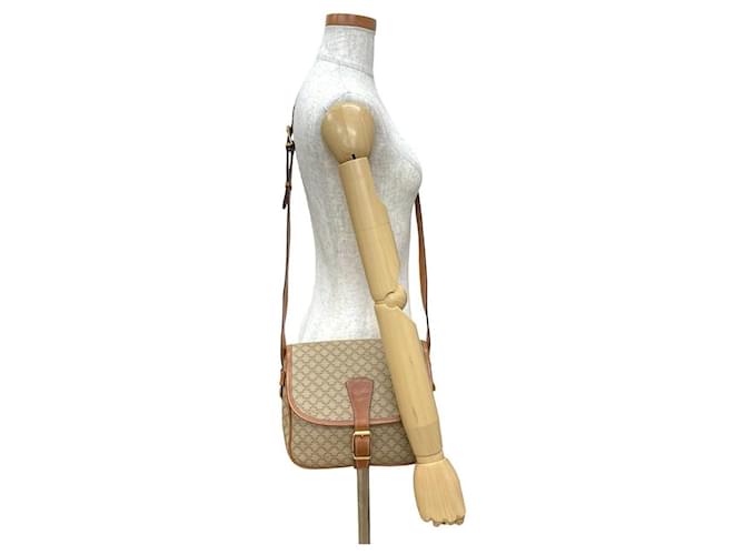 Céline Borsa a tracolla CELINE Macadam Blazon PVC Marrone Beige - vista 2