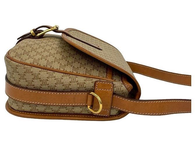 Céline Borsa a tracolla CELINE Macadam Blazon PVC Marrone Beige - vista 6