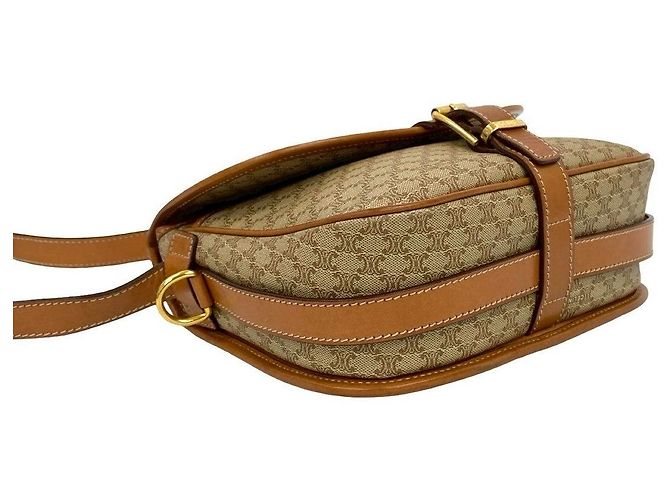 Céline Borsa a tracolla CELINE Macadam Blazon PVC Marrone Beige - vista 7