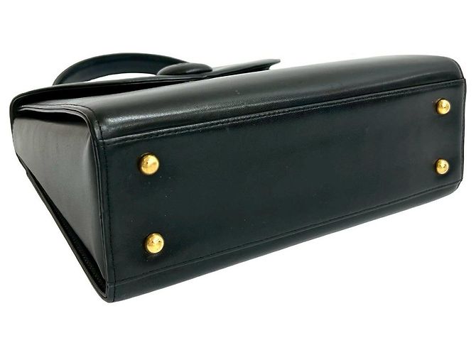 Borsa a mano in pelle GIVENCHY logo 4G Nero D'oro - vista 15