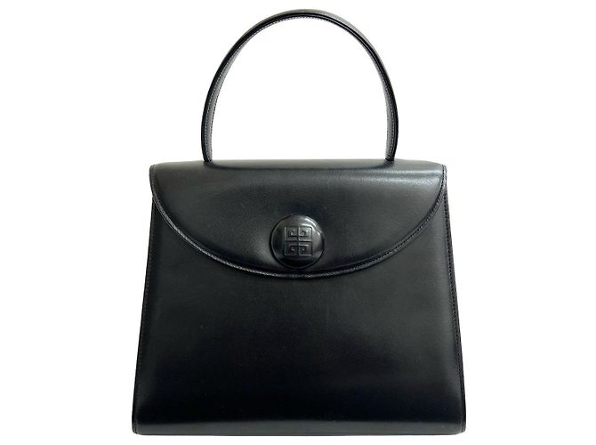 Borsa a mano in pelle GIVENCHY logo 4G Nero D'oro - vista 2