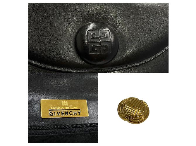 Borsa a mano in pelle GIVENCHY logo 4G Nero D'oro - vista 7