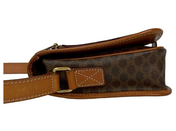 Céline Borsa a tracolla Celine Macadam Blazon Triomphe Pattern PVC Leather Marrone - vista 11
