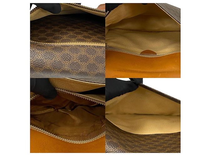 Céline Borsa a tracolla Celine Macadam Blazon Triomphe Pattern PVC Leather Marrone - vista 16