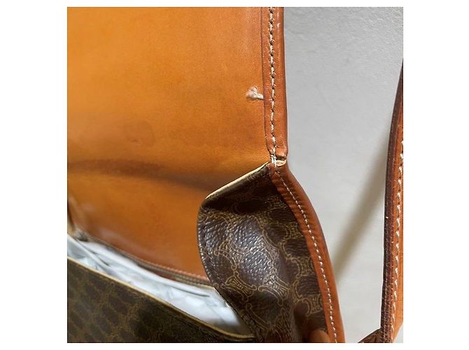 Céline Borsa a tracolla Celine Macadam Blazon Triomphe Pattern PVC Leather Marrone - vista 18