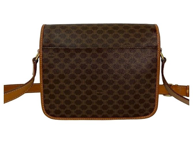 Céline Borsa a tracolla Celine Macadam Blazon Triomphe Pattern PVC Leather Marrone - vista 7