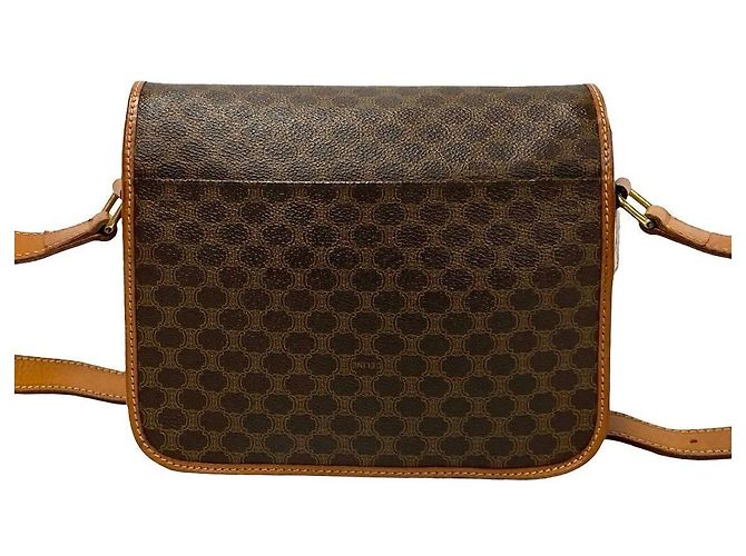Céline Borsa a tracolla Celine Macadam Blazon Triomphe Pattern PVC Leather Marrone - vista 8