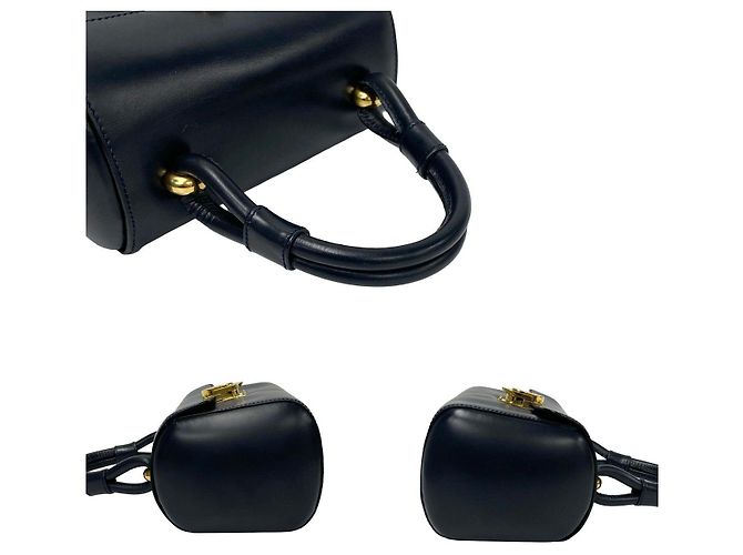 Borsa in pelle di vitello Loewe Anagram Blu Blu navy - vista 10