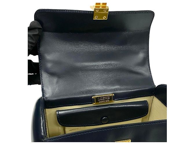 Borsa in pelle di vitello Loewe Anagram Blu Blu navy - vista 14