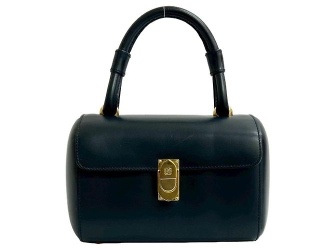 Borsa in pelle di vitello Loewe Anagram Blu Blu navy - vista 3