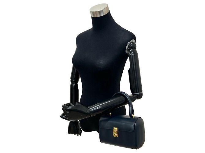 Borsa in pelle di vitello Loewe Anagram Blu Blu navy - vista 4