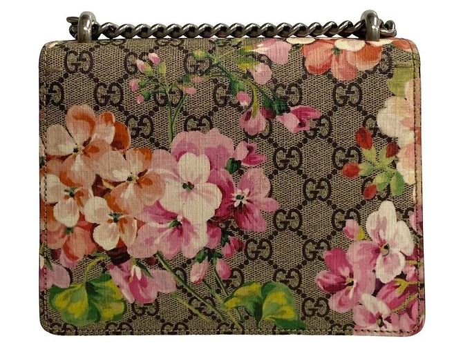 Borsa a tracolla 2way Gucci Dionysus GG Supreme Flora in pelle Marrone - vista 10